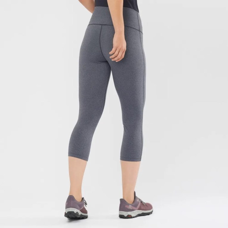 Salomon Essential Women's Running Tights Dark Grey | CA 87R51